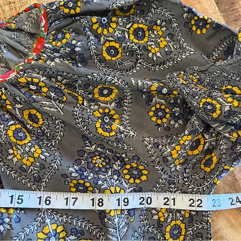 Natural Life Boho Floral Peasant Mini Dress NWT Medium Rayon - Picture 7 of 9
